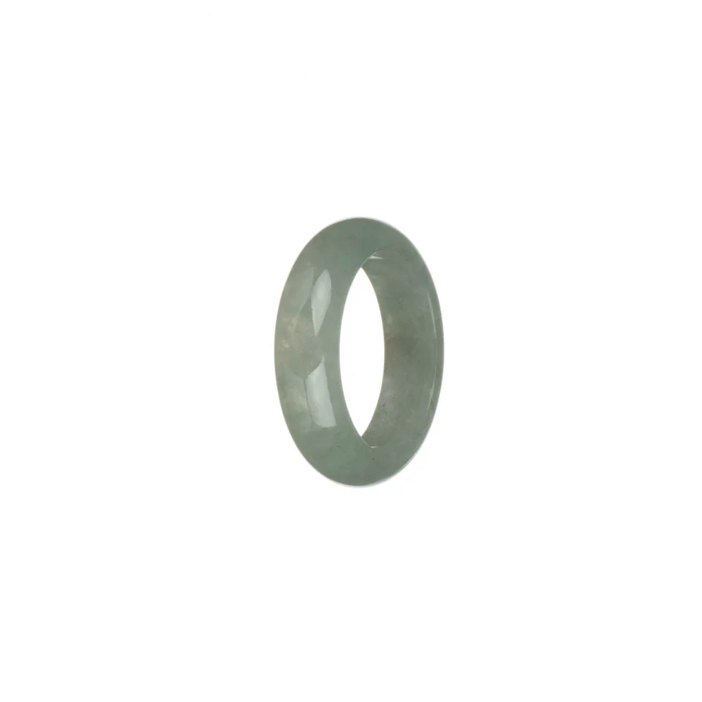Authentic Grey with Brown Patch Jadeite Jade Band - US 8.25 - Image 2