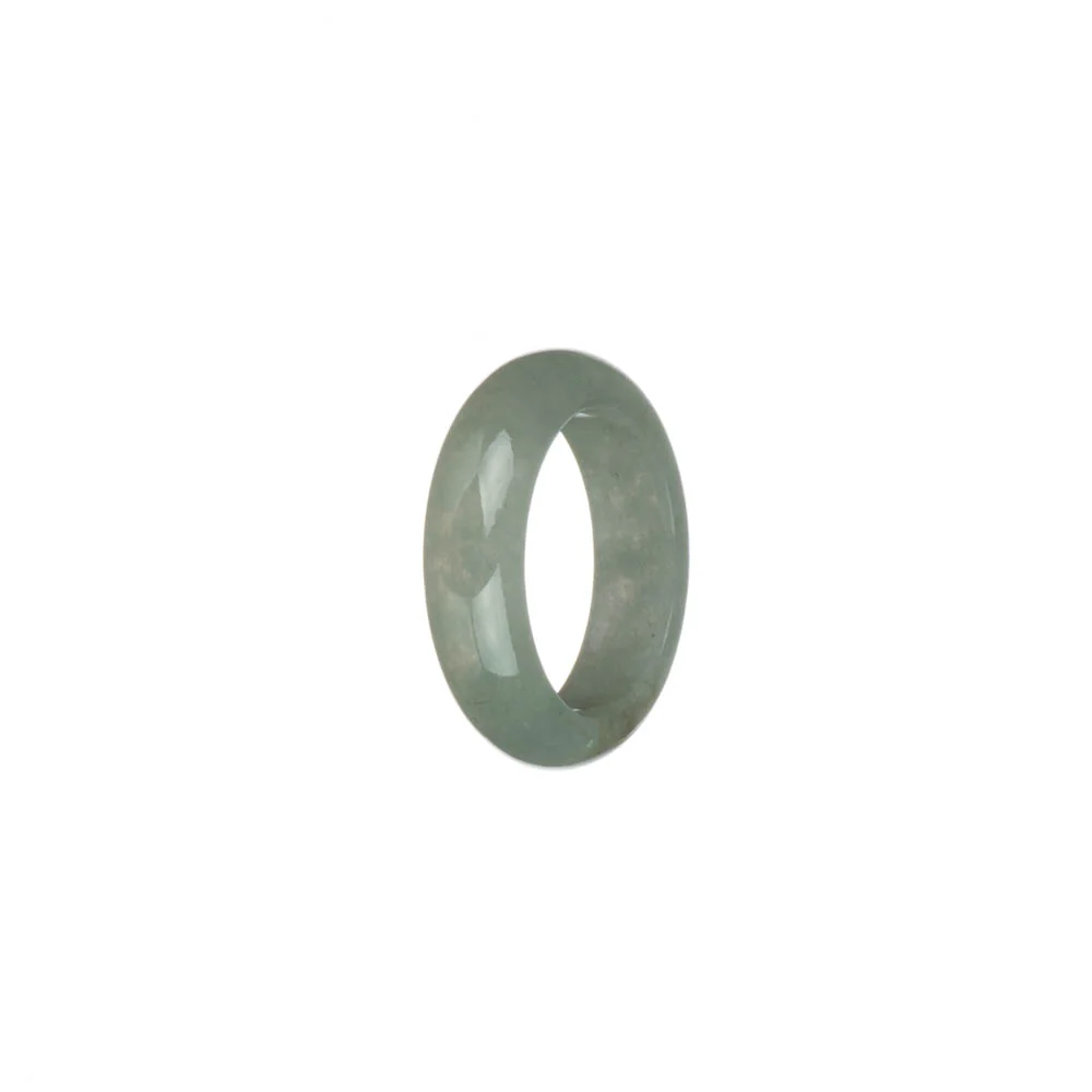 Authentic Grey with Brown Patch Jadeite Jade Band - US 8.25 - Image 3