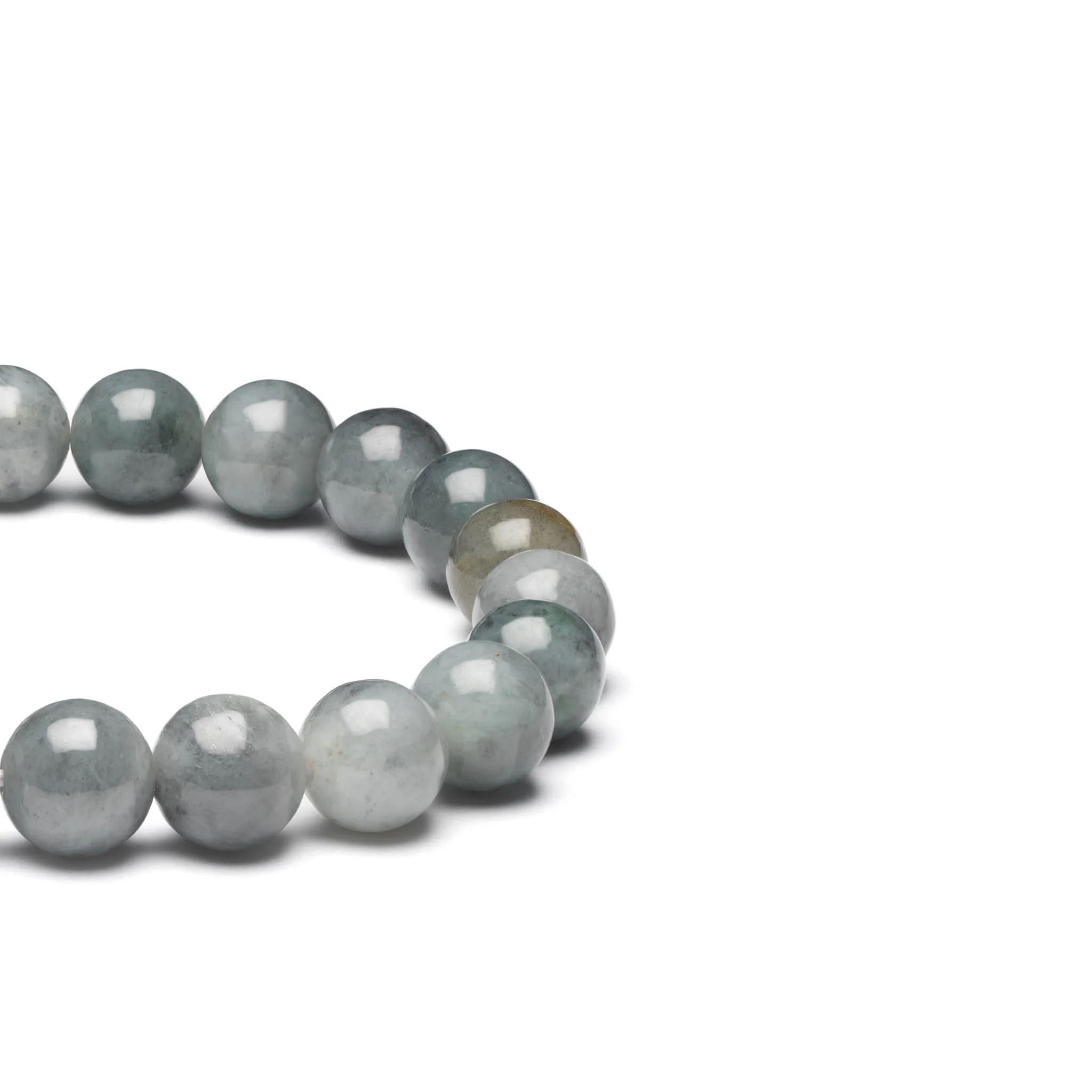 Greyish Green Jade Bead Bracelet - 9mm - Image 2