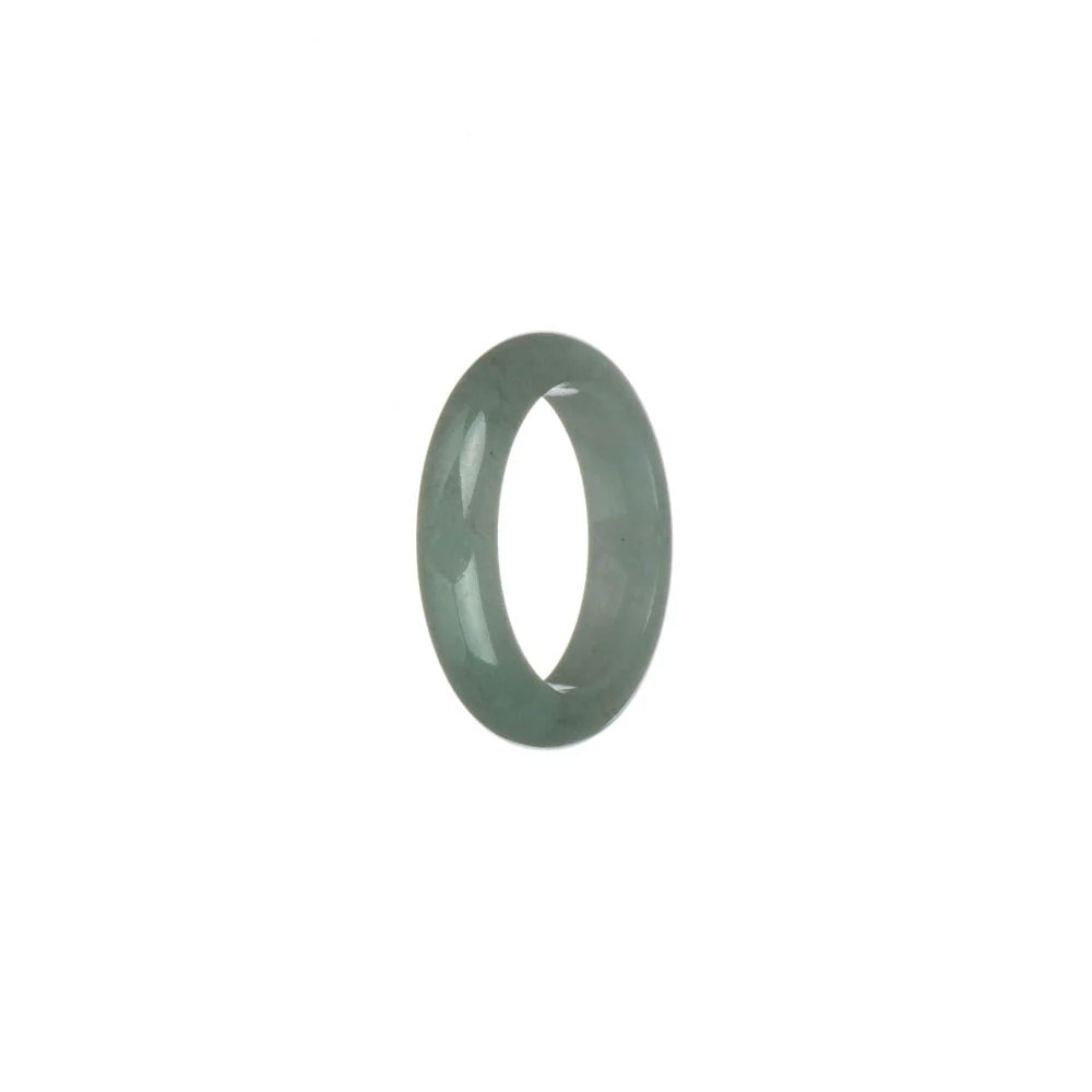 Genuine Greyish Green Jadeite Jade Ring - US 8.5 - Image 2