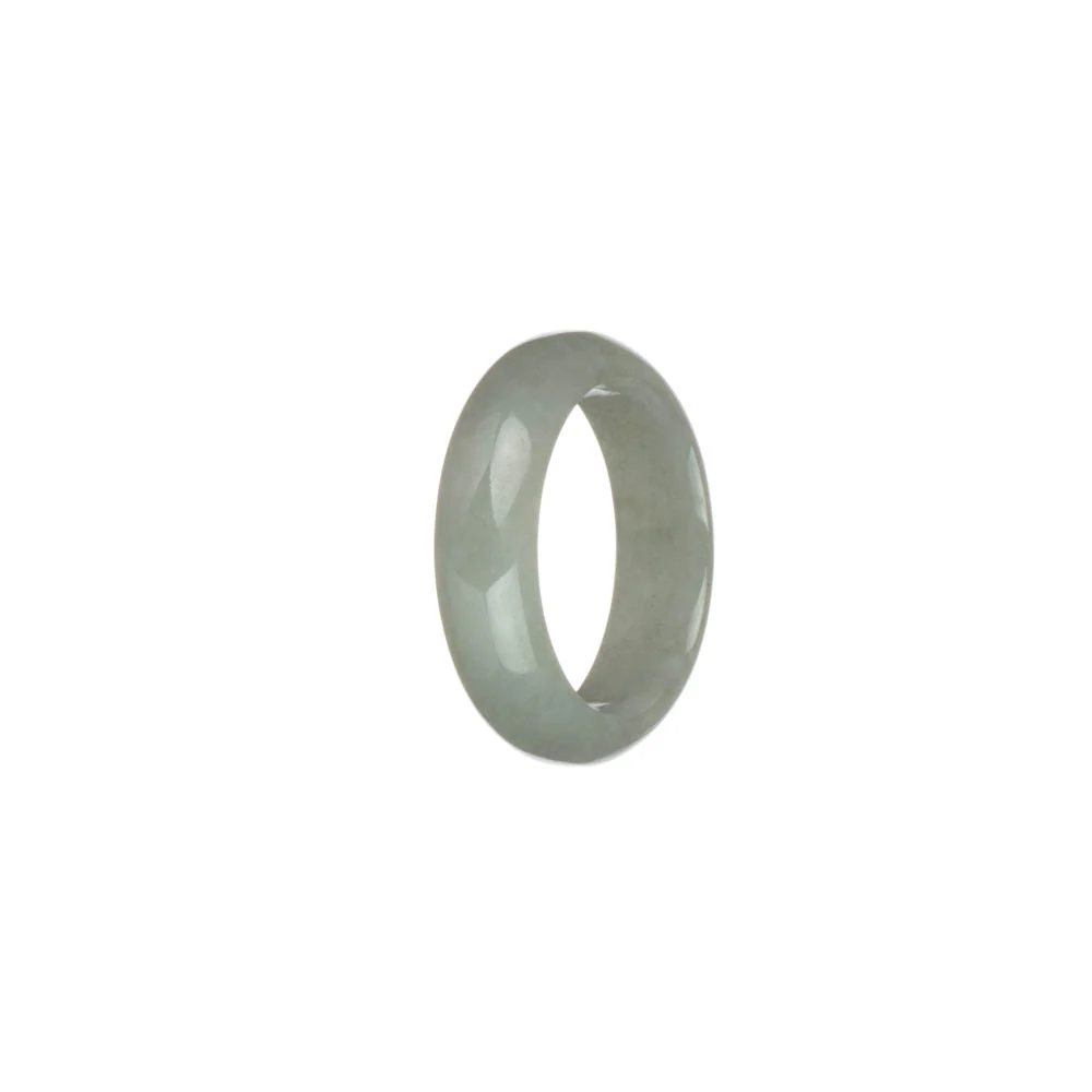 Genuine Greyish White Burma Jade Ring - US 9.5 - Image 2
