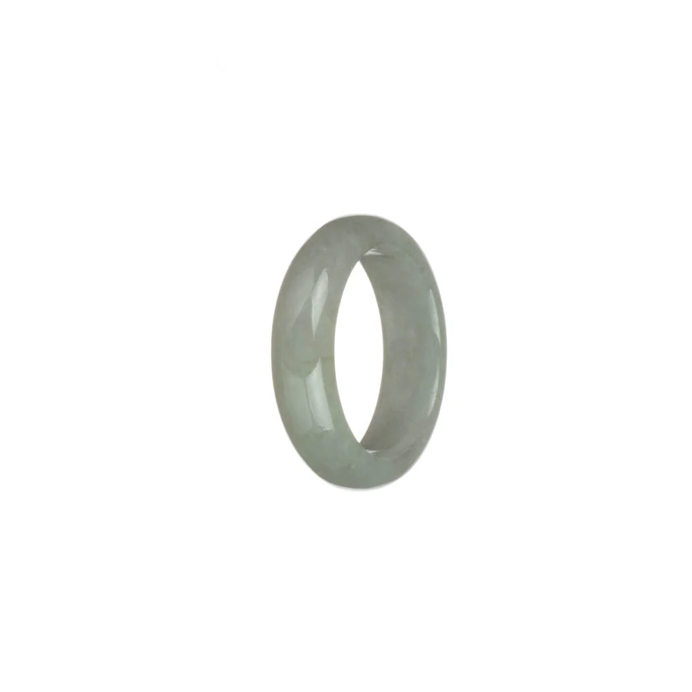 Genuine Greyish White Burma Jade Ring - US 9.5 - Image 3