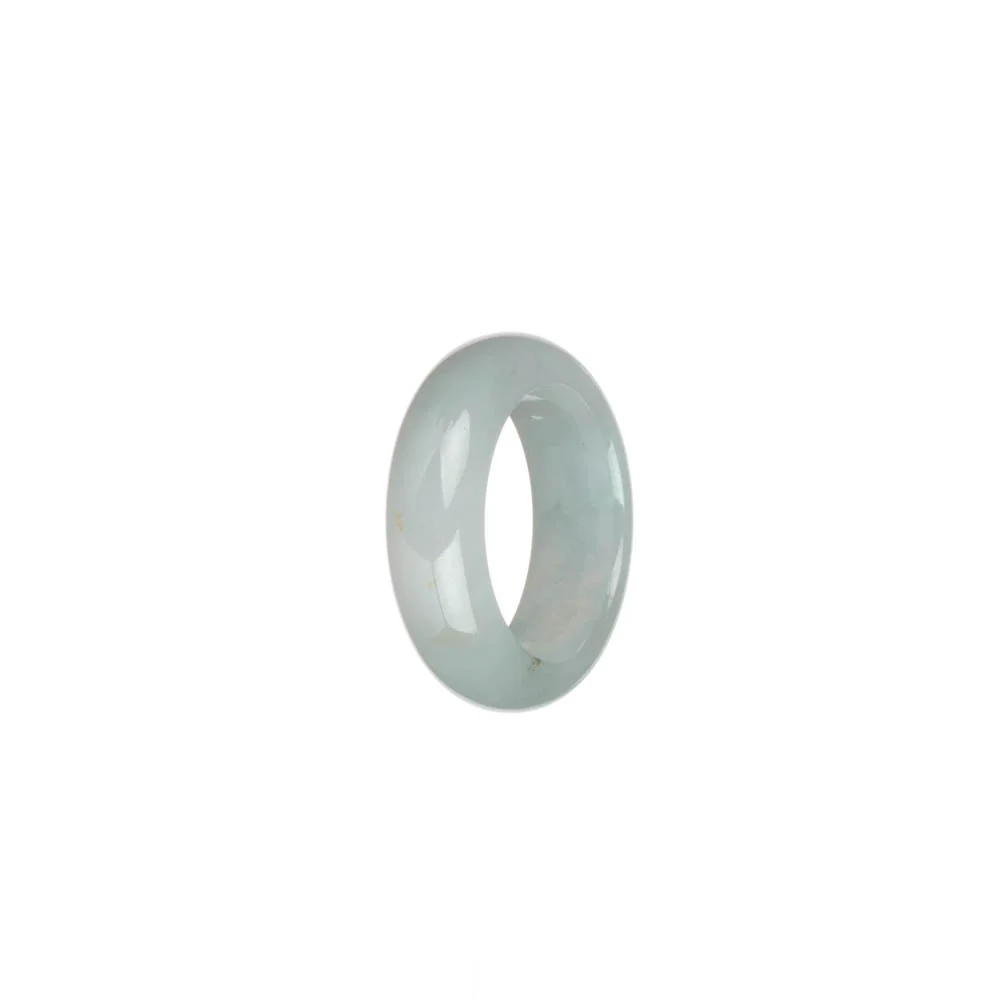 Authentic Greyish White Burmese Jade Band - US 7 - Image 2