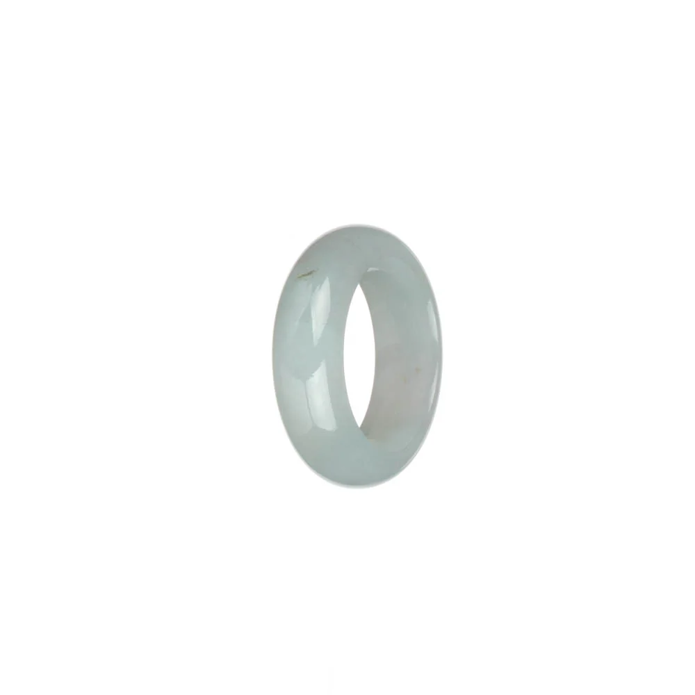 Authentic Greyish White Burmese Jade Band - US 7 - Image 3