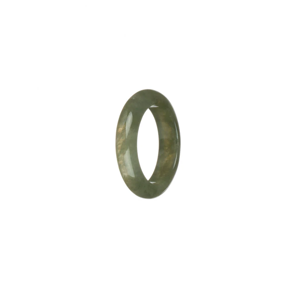 Authentic Olive Green Burmese Jade Band - US 8 - Image 2