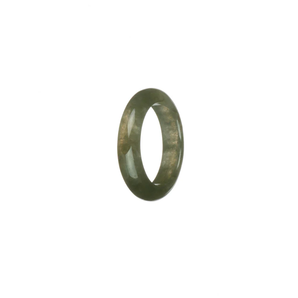 Authentic Olive Green Burmese Jade Band - US 8 - Image 3