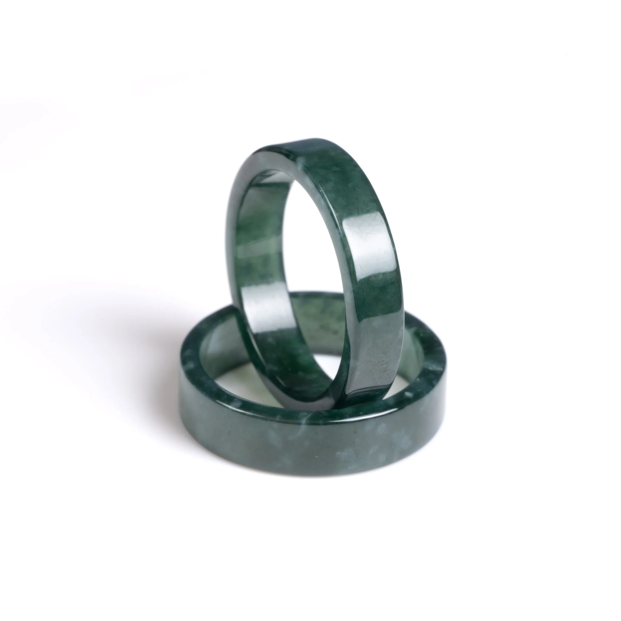 Ideali Flat Jadeite Jade Ring - Image 2