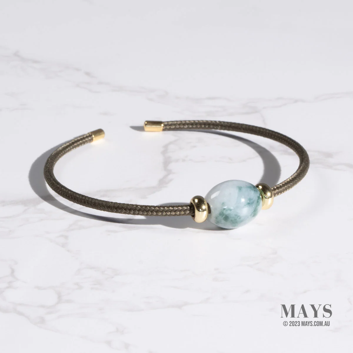 Mene - Jade Barrel Cuff Bracelet for Women - Image 6