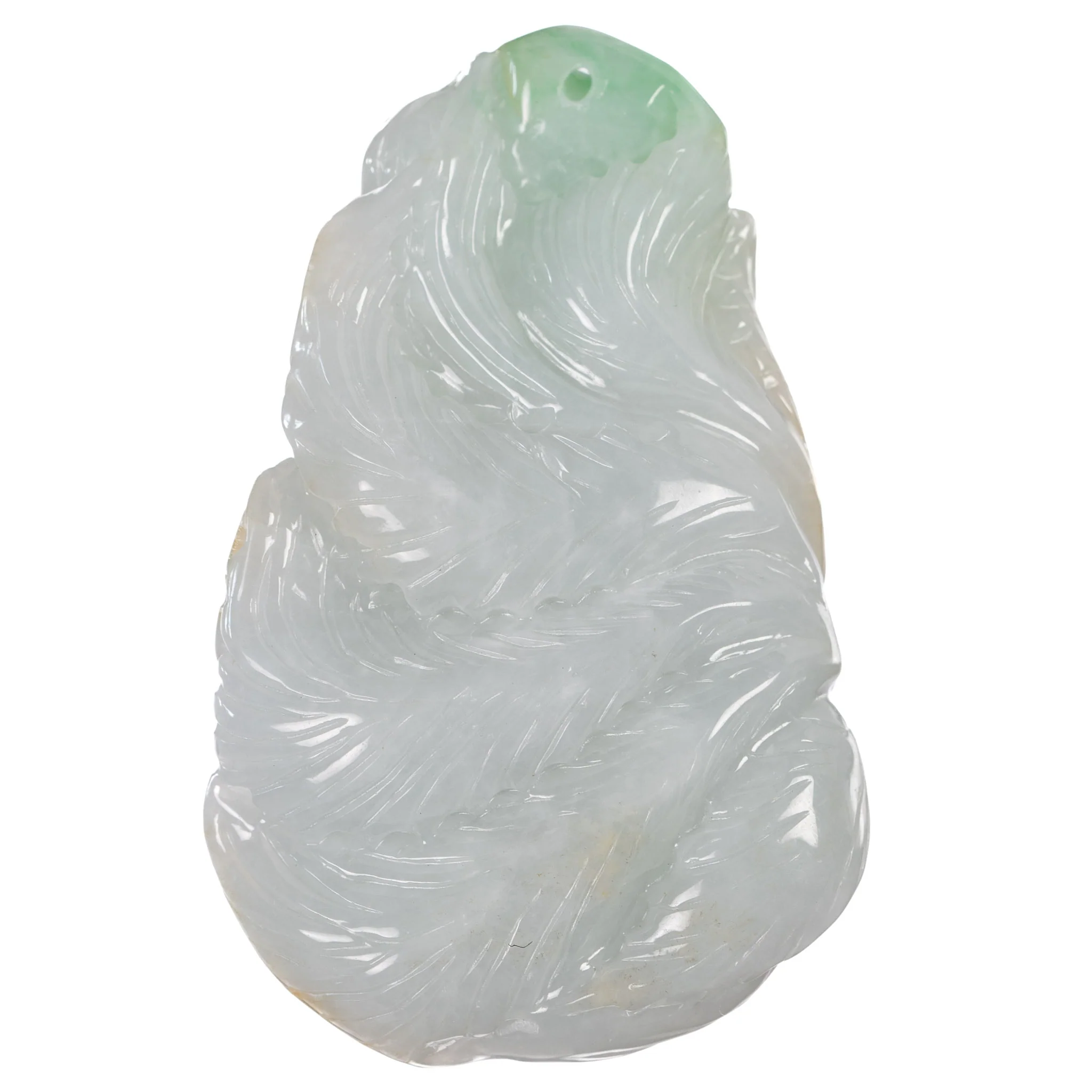 Jade Fox Pendant - Real Burmese Jadeite - Image 2