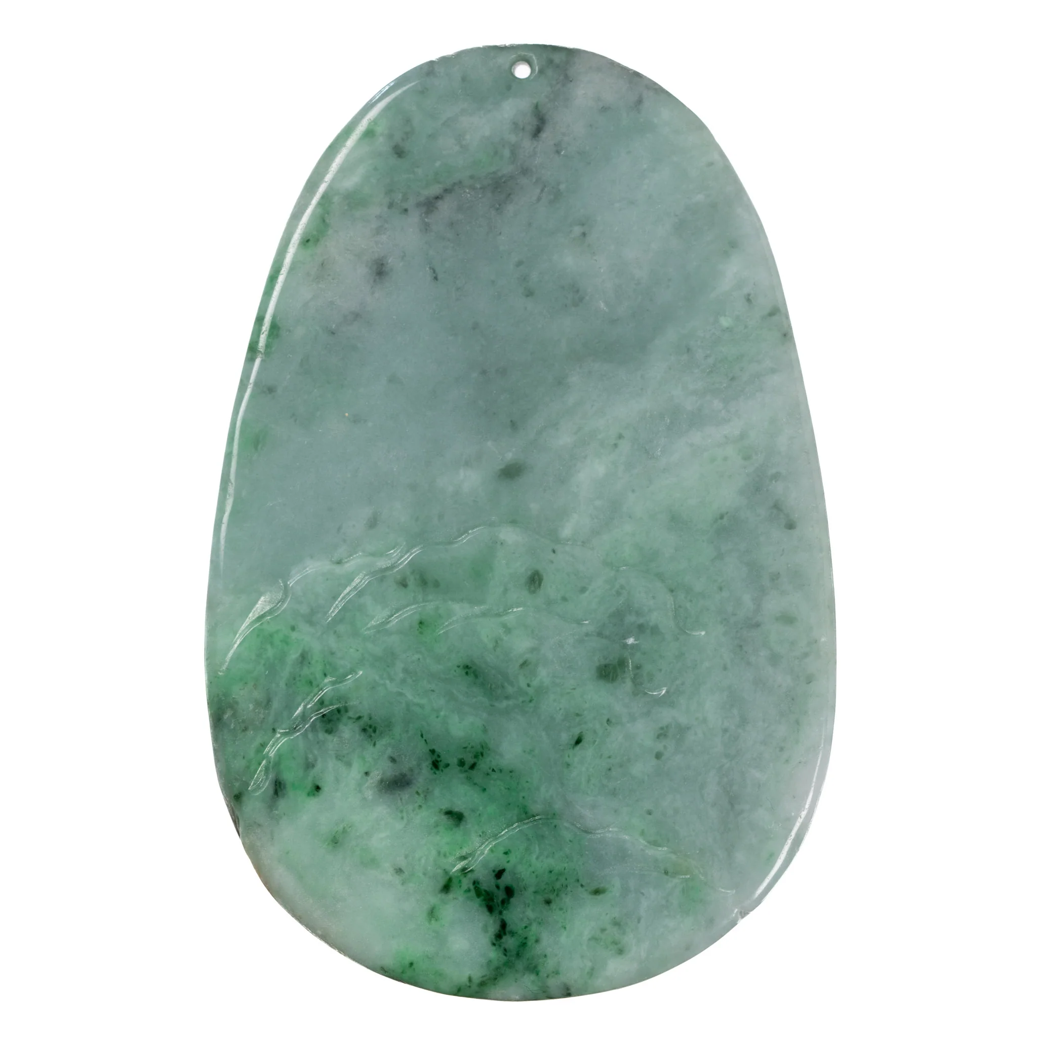 Jade Temple, Bridge and Trees Pendant - Certified Myanmar Jadeite - Image 2