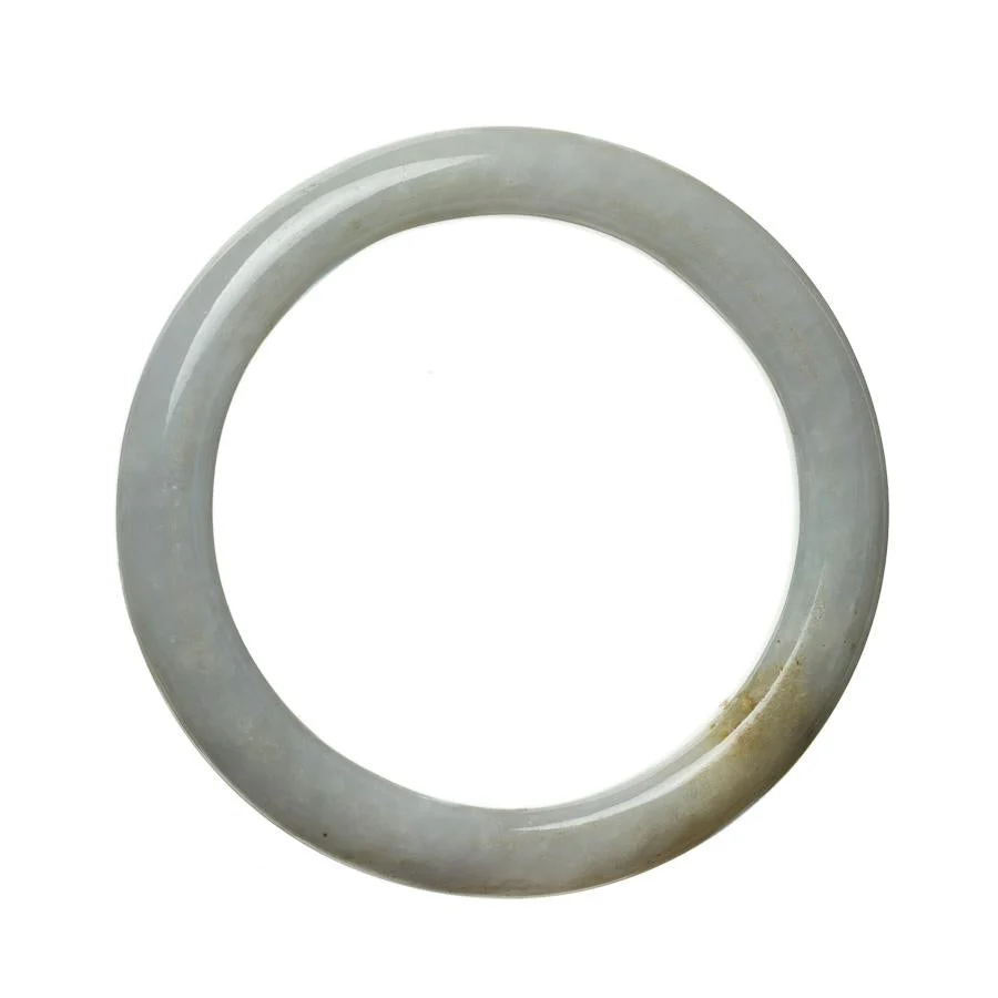 Authentic Grade A Lavender Jadeite Bangle - 59mm Semi Round - Image 2