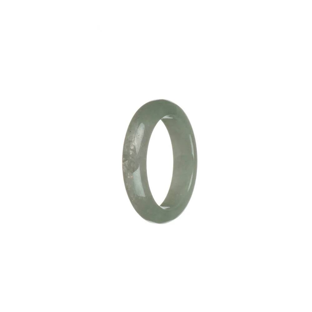 Real Light Green and White Burmese Jade Ring - US 9.75 - Image 2