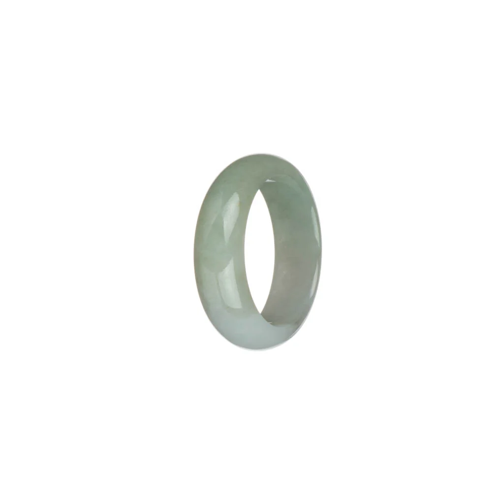 Certified Light Green and White Jadeite Jade Band - US 9.75 - Image 2