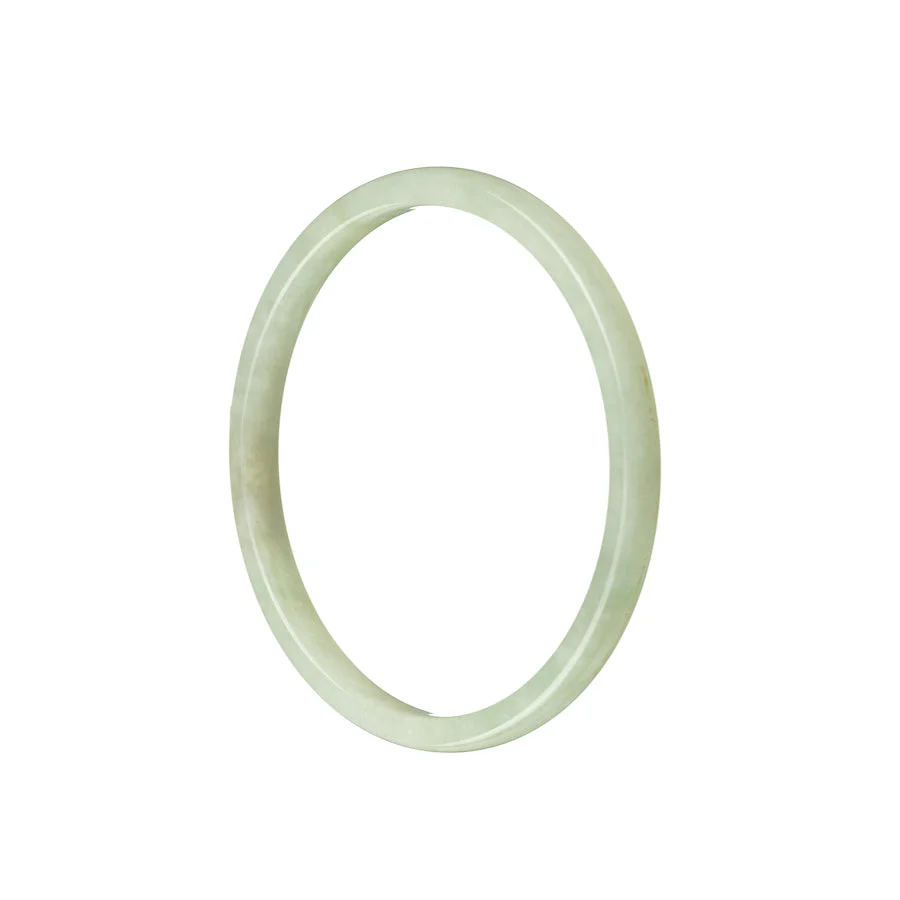 Genuine Natural Light Green Jade Bangle Bracelet - 54mm Thin