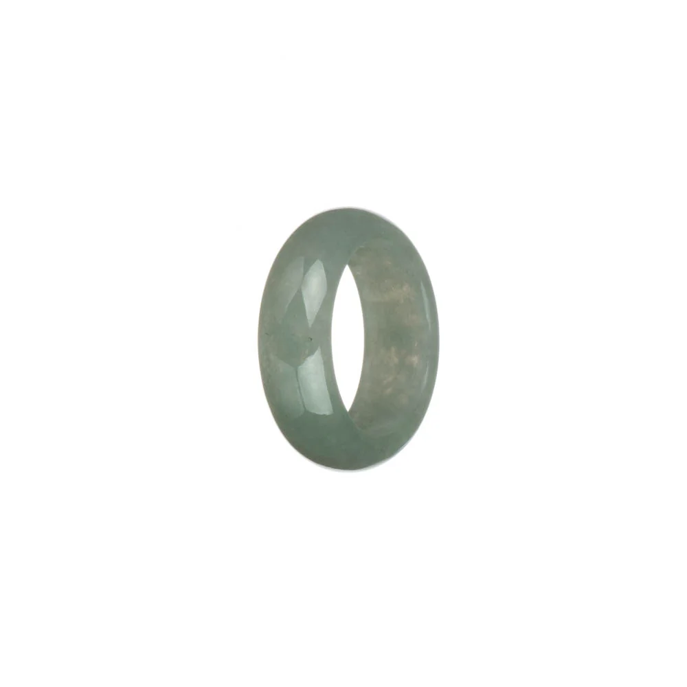 Authentic Light Green Burma Jade Ring - US 8