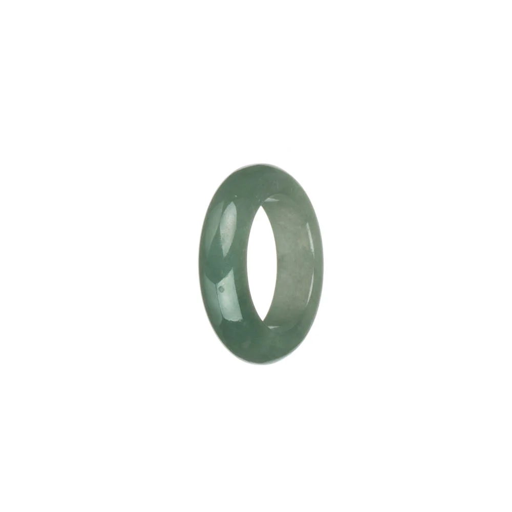 Genuine Light Green Burmese Jade Band - US 7 - Image 3