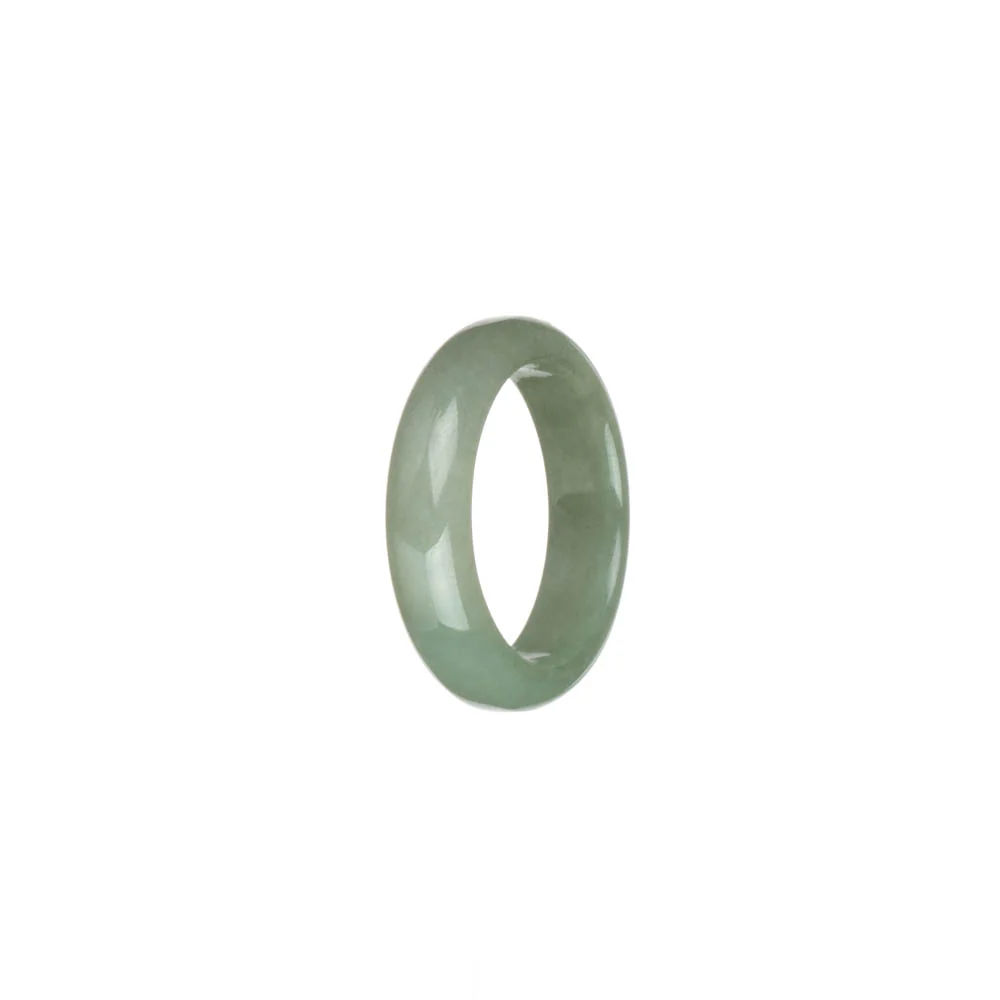 Genuine Light Green Burmese Jade Band - US 9.5 - Image 2