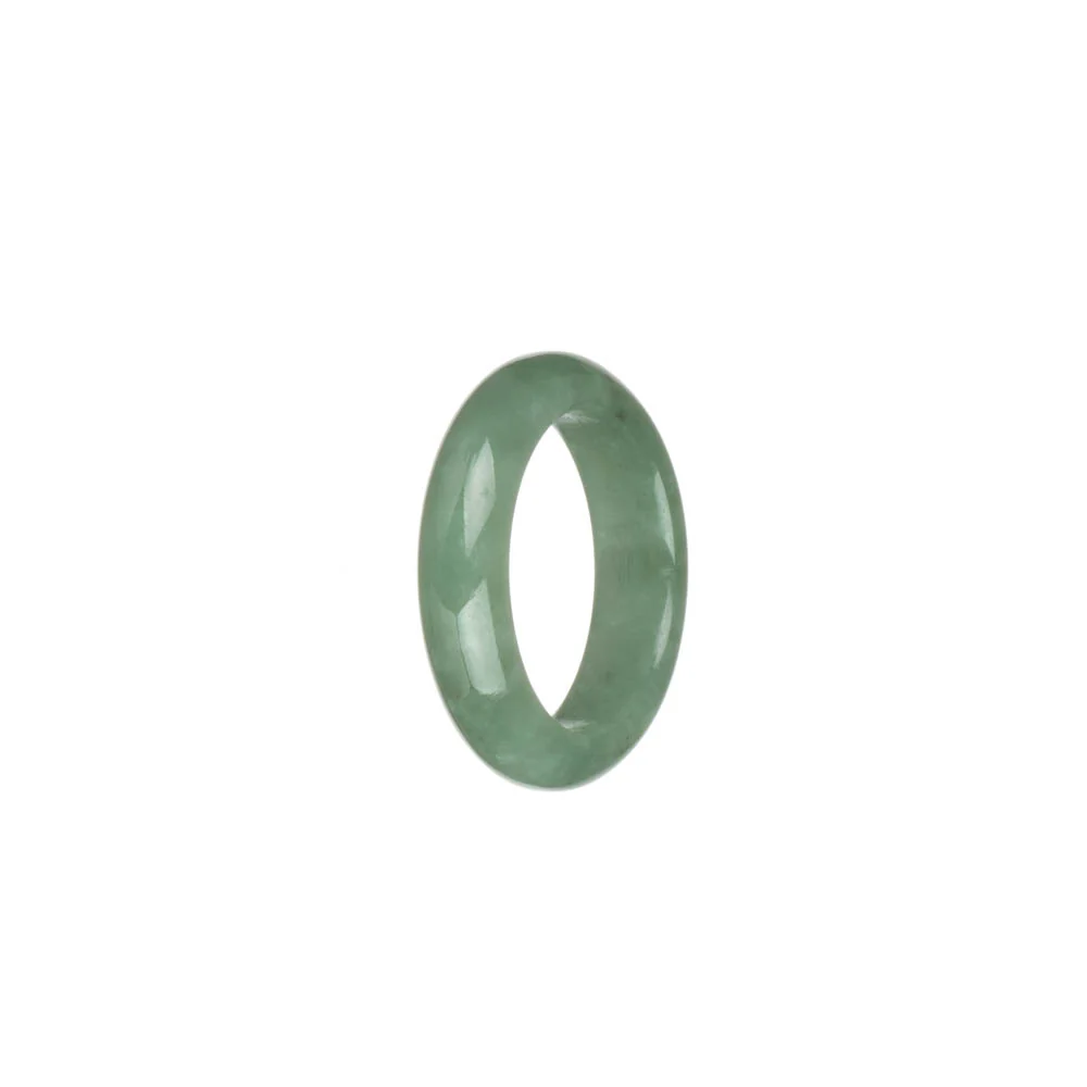 Genuine Light Green Burmese Jade Band - US 9.5 - Image 2
