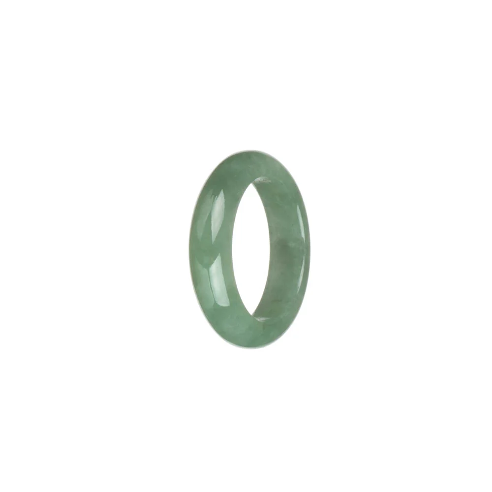 Genuine Light Green Burmese Jade Band - US 9.5 - Image 3
