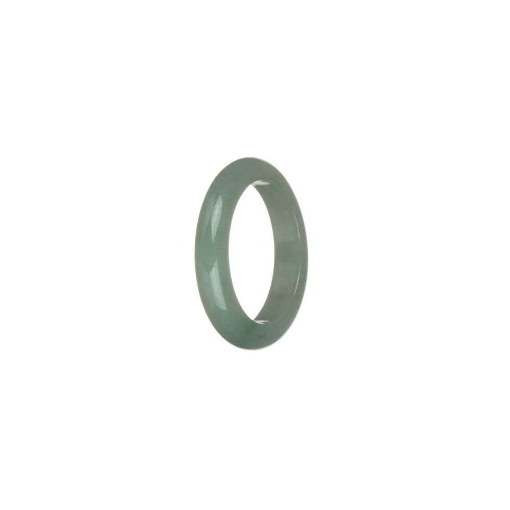 Certified Light Green with Green Spots Burma Jade Ring - US 8 - Image 3