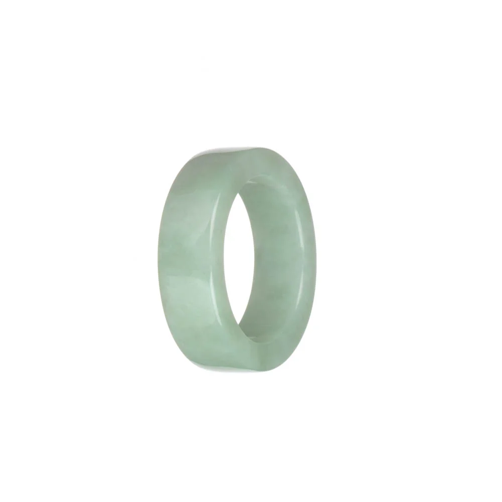 Genuine Light Green with White Jade Ring - US 12 - Image 3