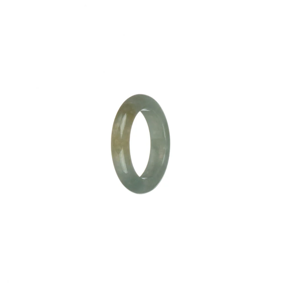 Certified Light Green with Yellow Pattern Jade Band - US 5.5 - Image 3