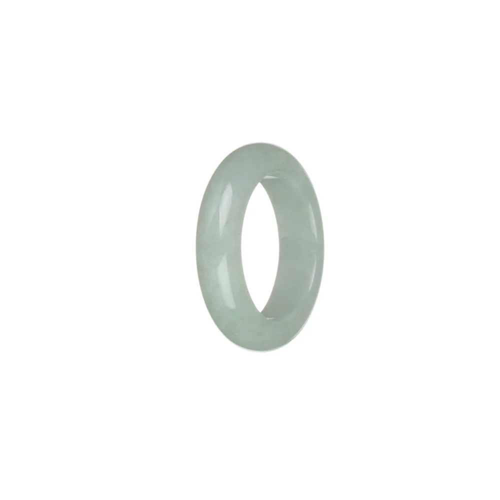 Authentic Light Grey Jadeite Jade Ring  - US 9.25 - Image 2