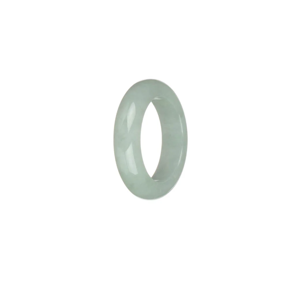 Authentic Light Grey Jadeite Jade Ring  - US 9.25 - Image 3