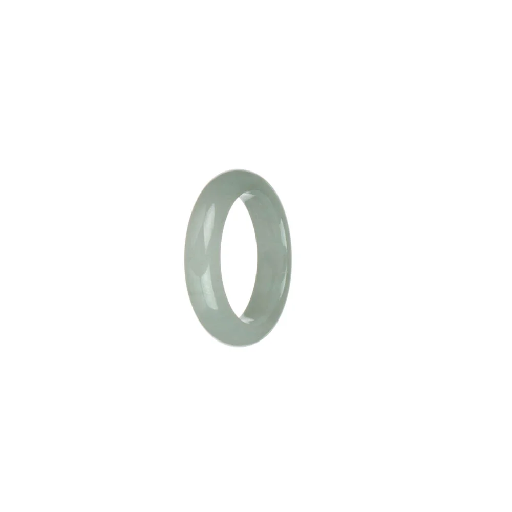 Real Light Grey Burma Jade Band - US 6 - Image 2