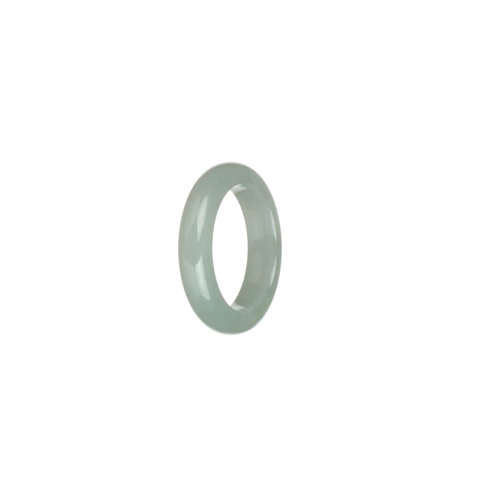 Real Light Grey Burma Jade Band - US 6 - Image 3