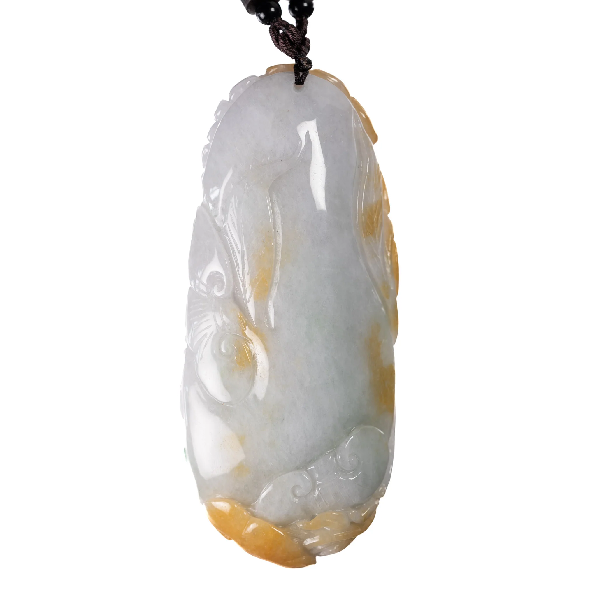 Men's Jadeite Jade Phoenix Pendant - Extra Large Size - Image 2