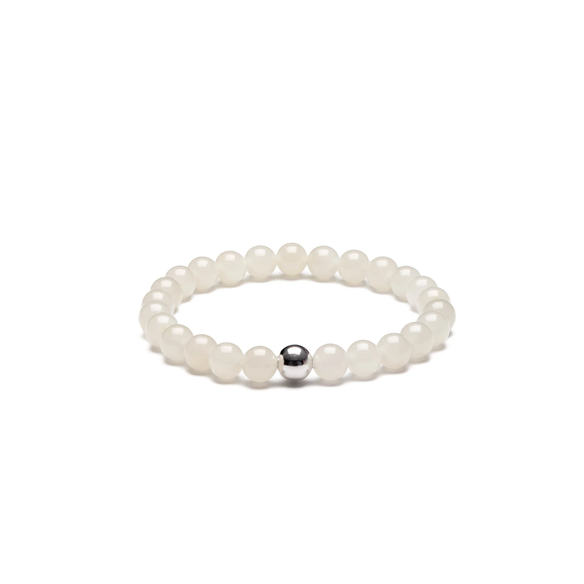 Moonlit Aura Flow Bracelet with Mutton Fat Jade - Image 5