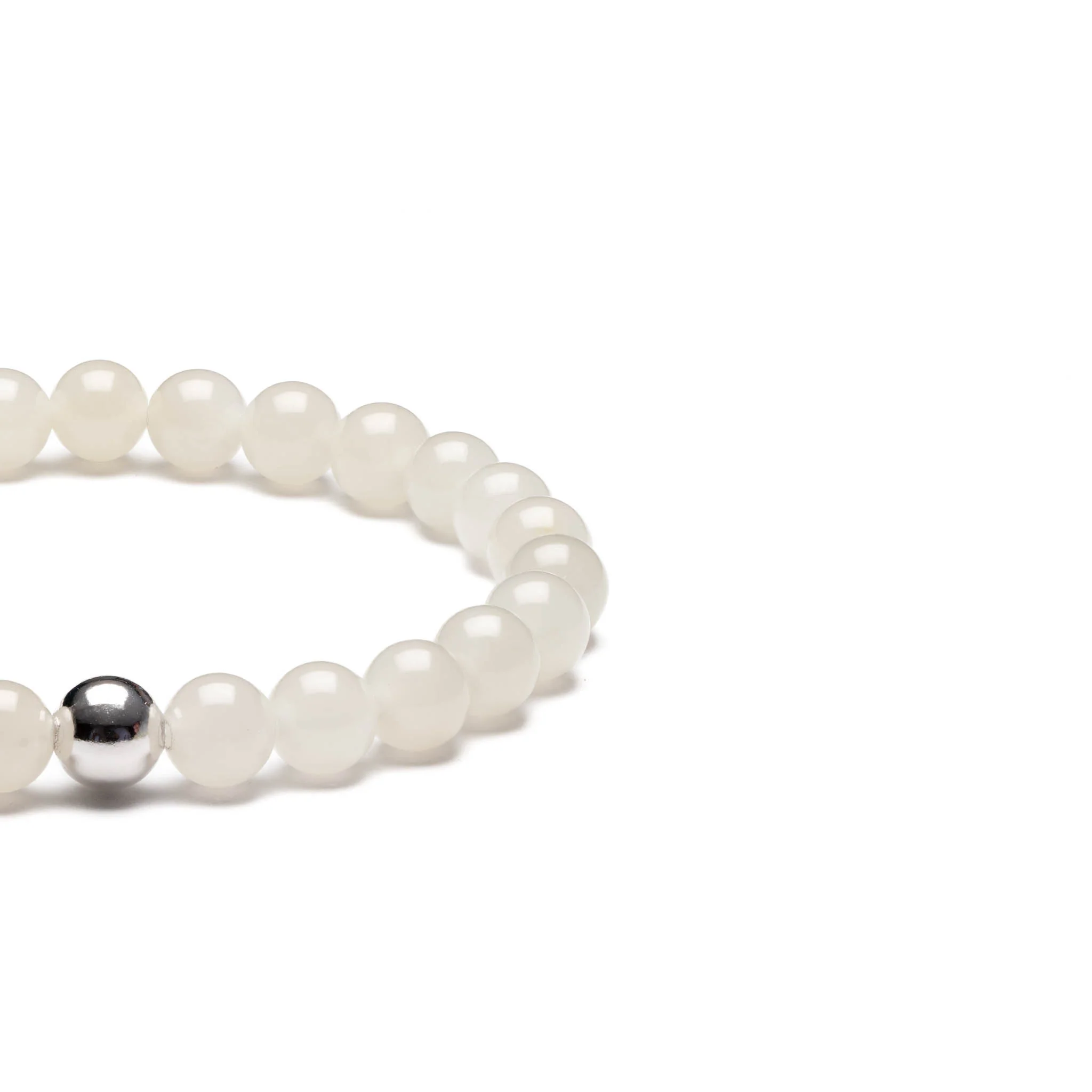 Moonlit Aura Flow Bracelet with Mutton Fat Jade - Image 6