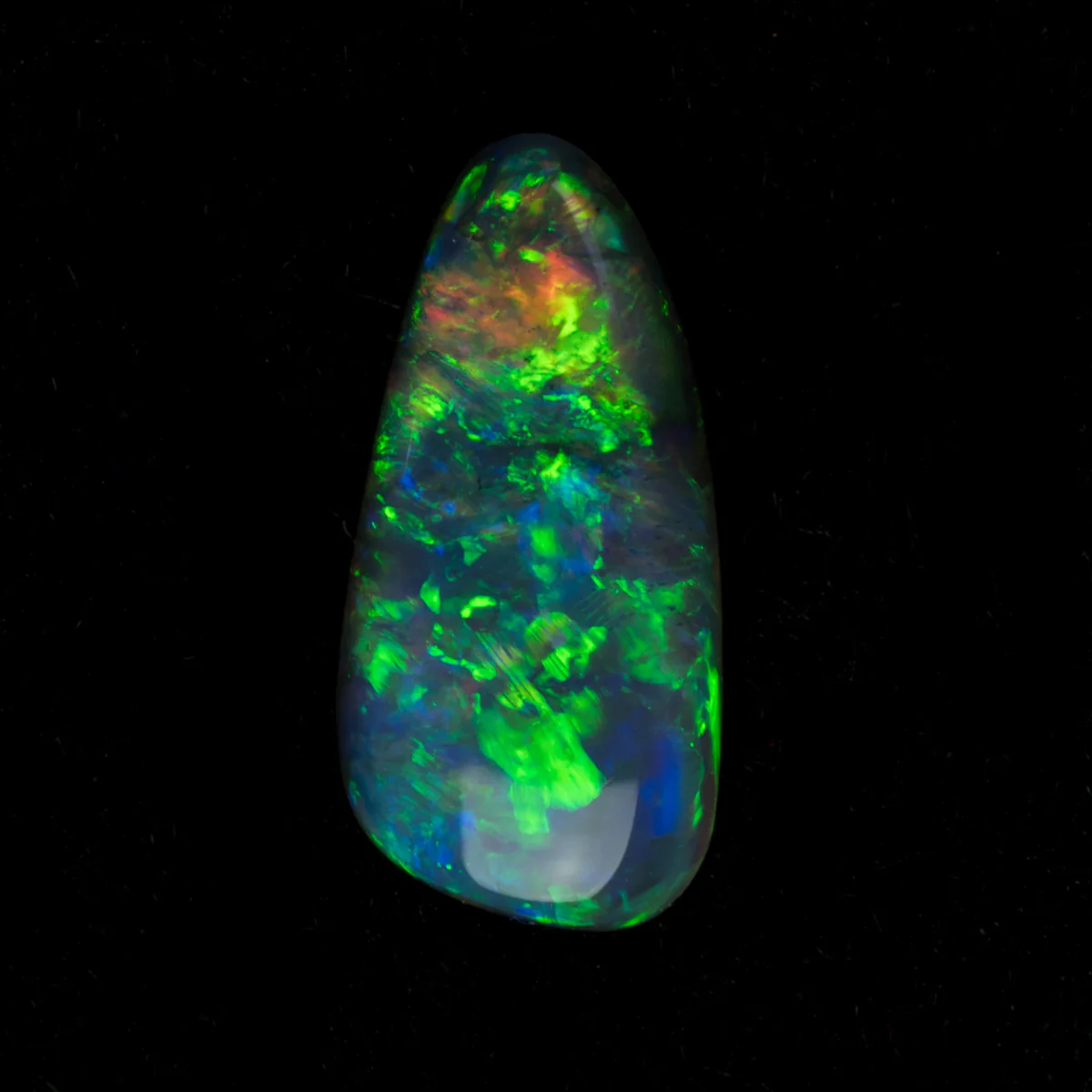0.64ct Natural Freeform Opal with Green Orange Flashes
