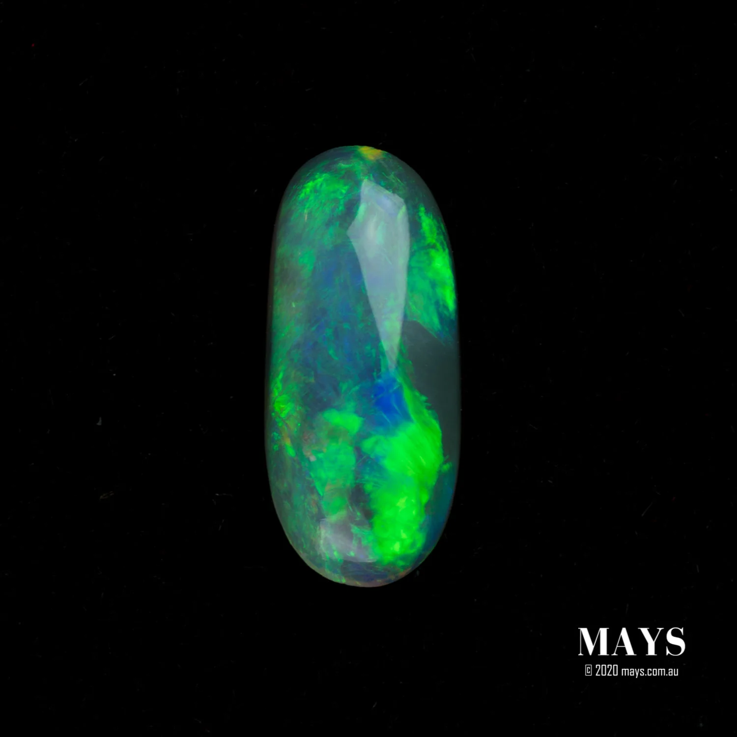 0.68ct Precious Green Australian Black Opal