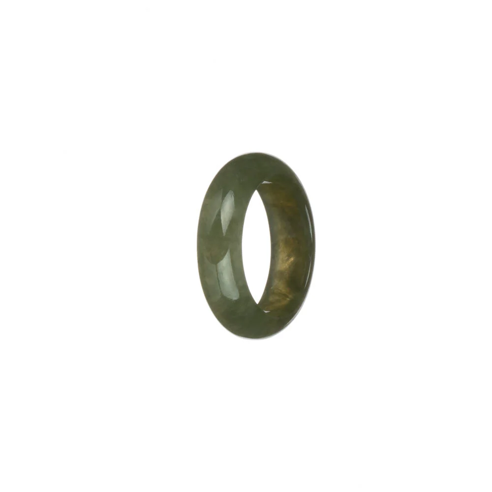 Genuine Olive Green Jade Band - US 7.75 - Image 2