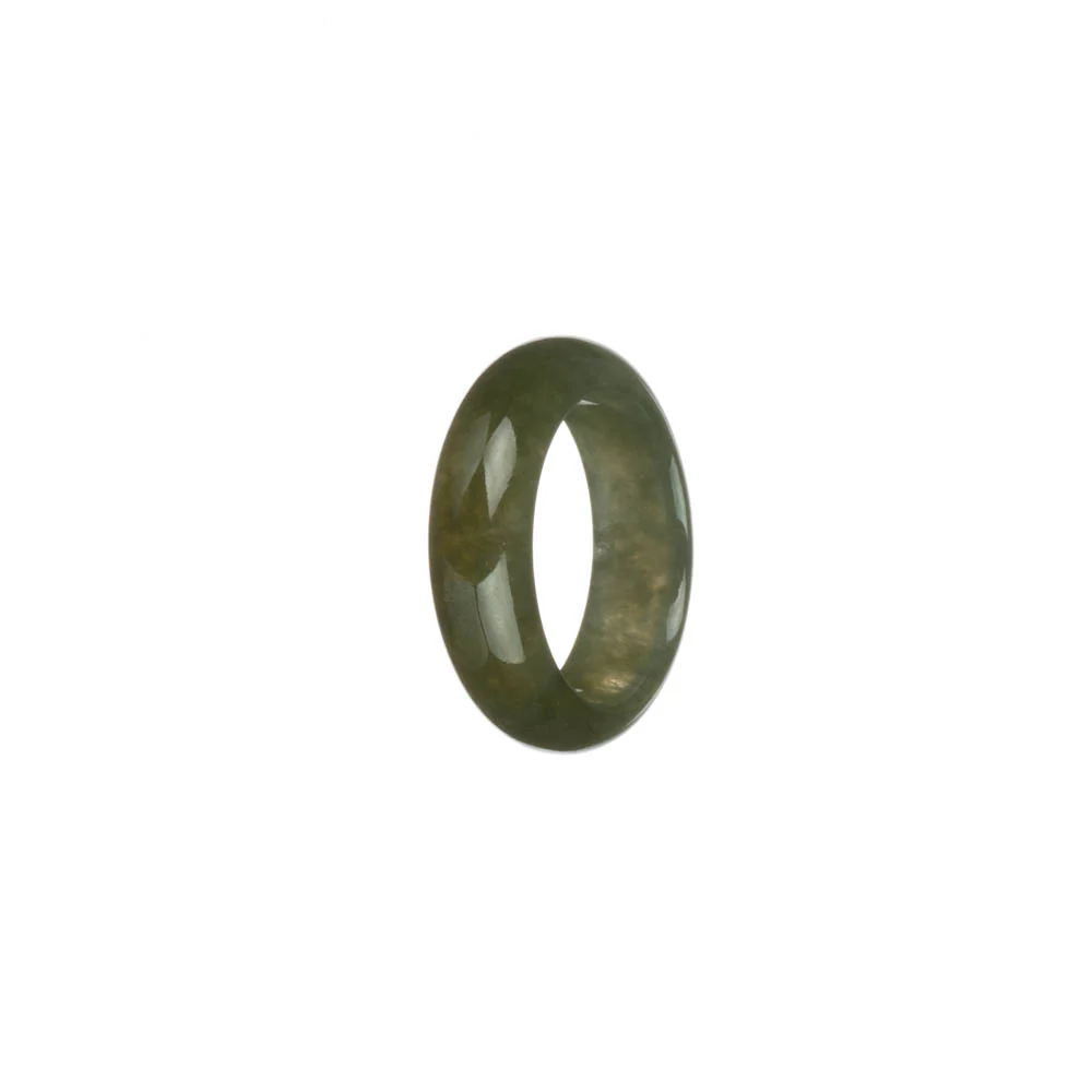 Genuine Olive Green Jade Band - US 7.75 - Image 3