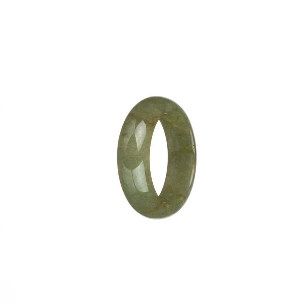 Real Olive Green Jade Ring  - US 10 - Image 2