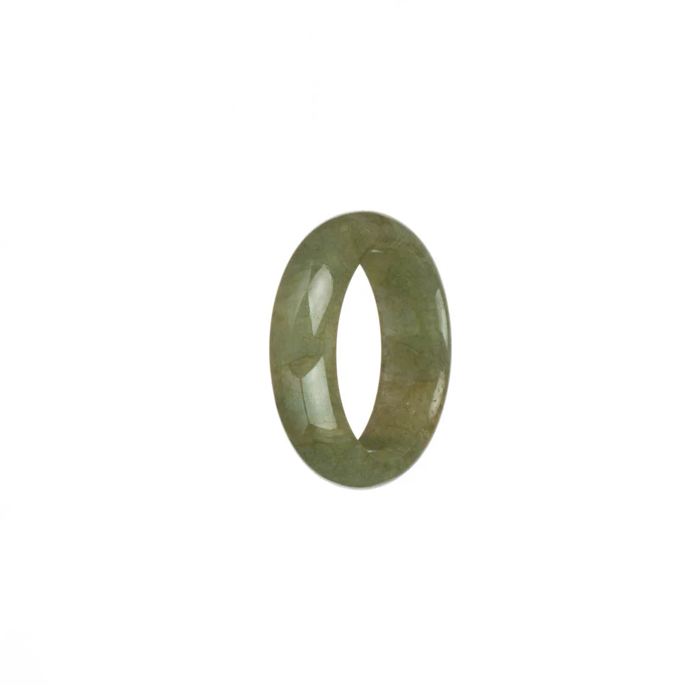Real Olive Green Jade Ring  - US 10 - Image 3