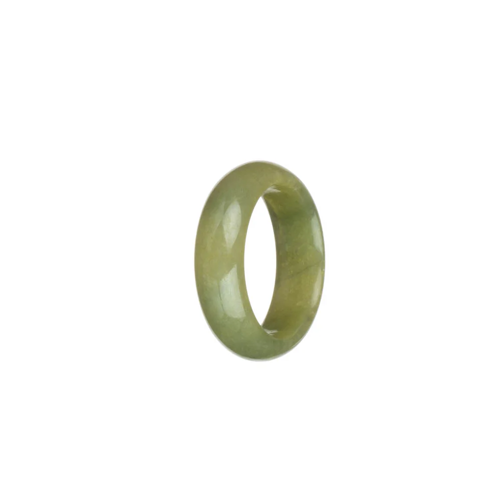 Real Olive Green Burmese Jade Band - US 9.5 - Image 2