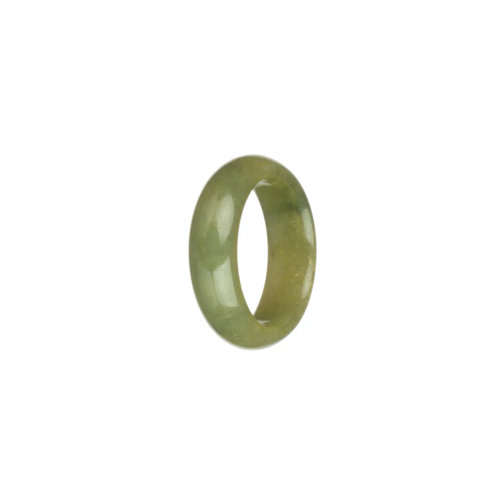 Real Olive Green Burmese Jade Band - US 9.5 - Image 3