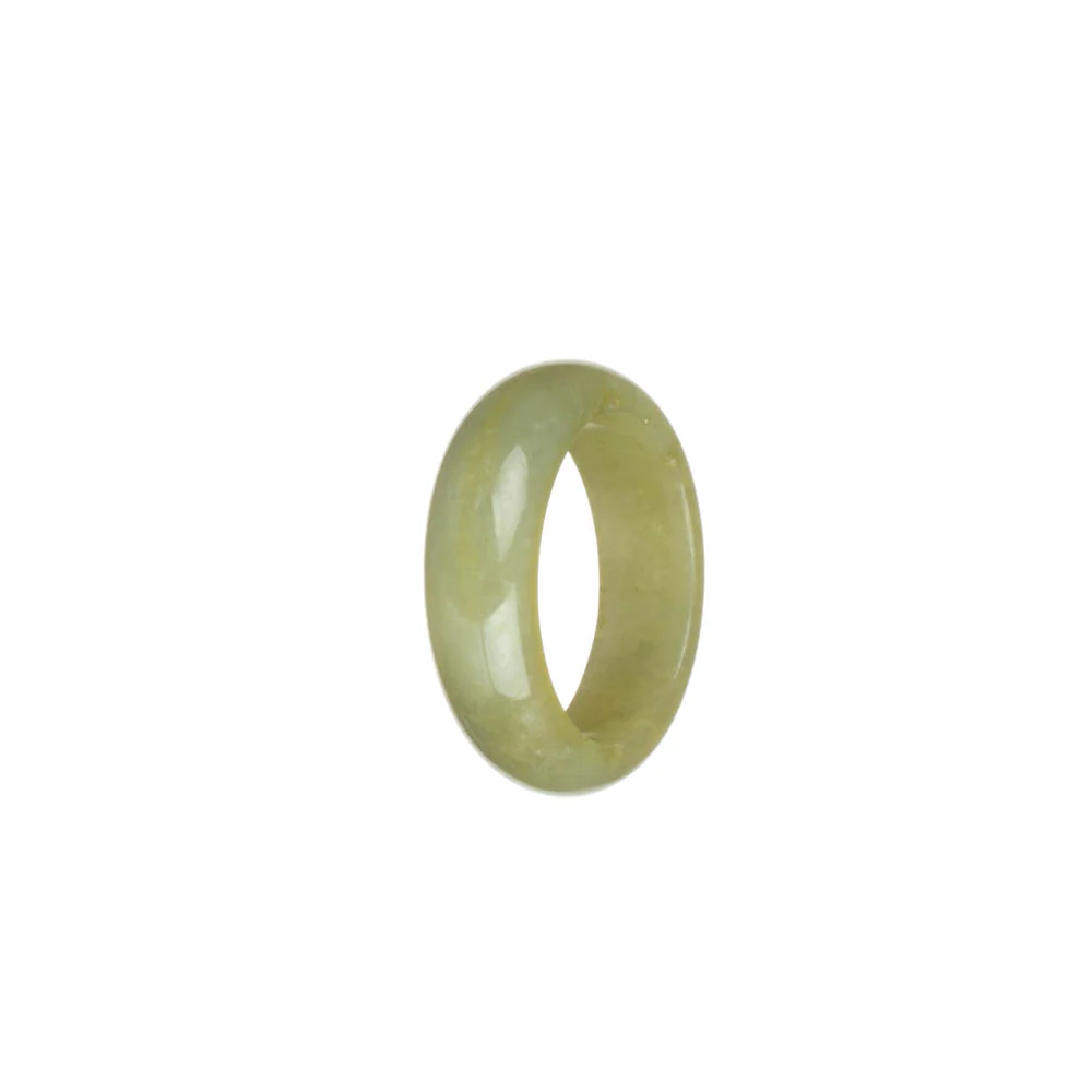 Genuine Olive Green Jadeite Jade Band - US 9.5 - Image 2