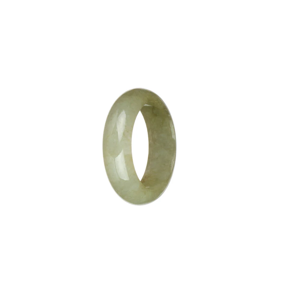 Genuine Olive Green Jadeite Jade Ring - US 9.75