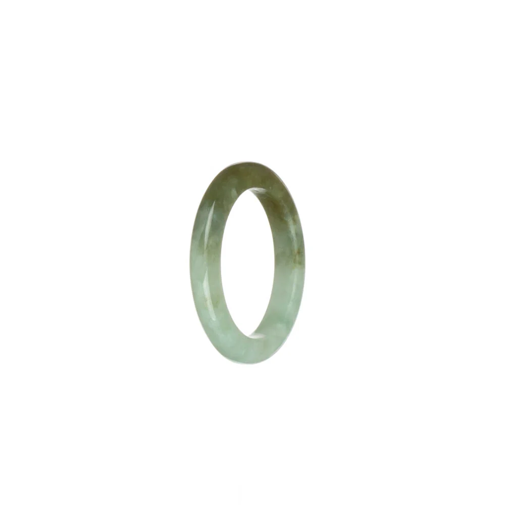 Genuine Olive Green with Pale Green Jadeite Jade Ring - US 9.75 - Image 2