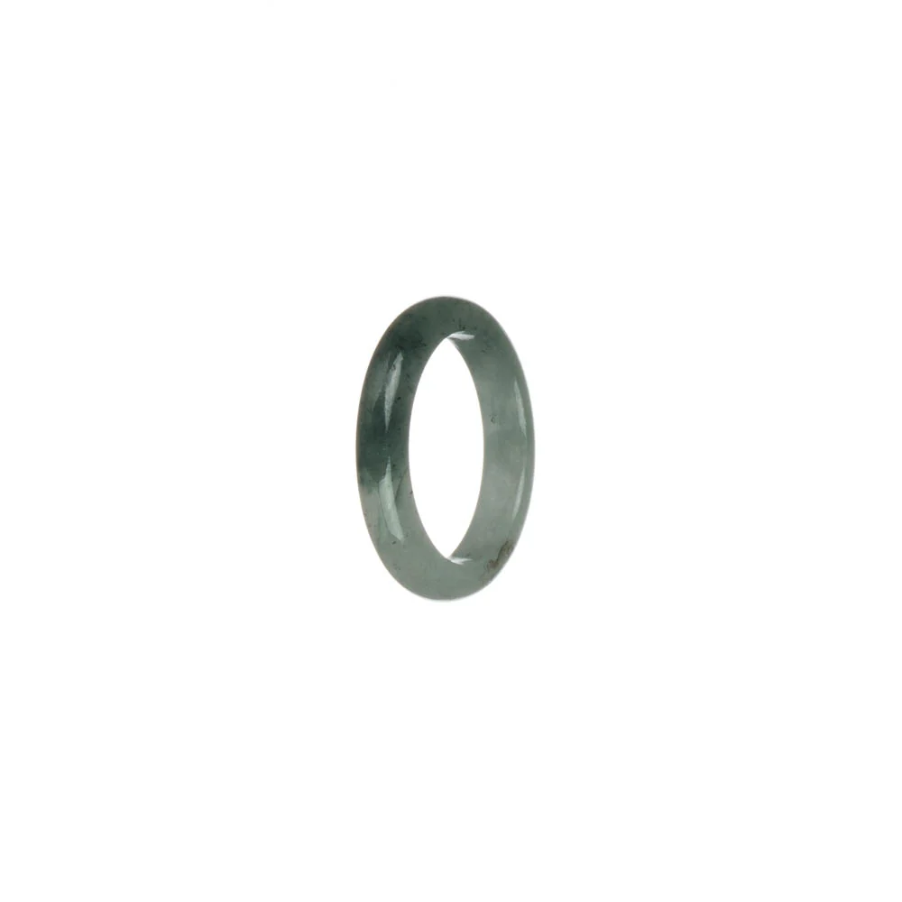Real Pale Green and Green Burmese Jade Ring - US 6 - Image 2