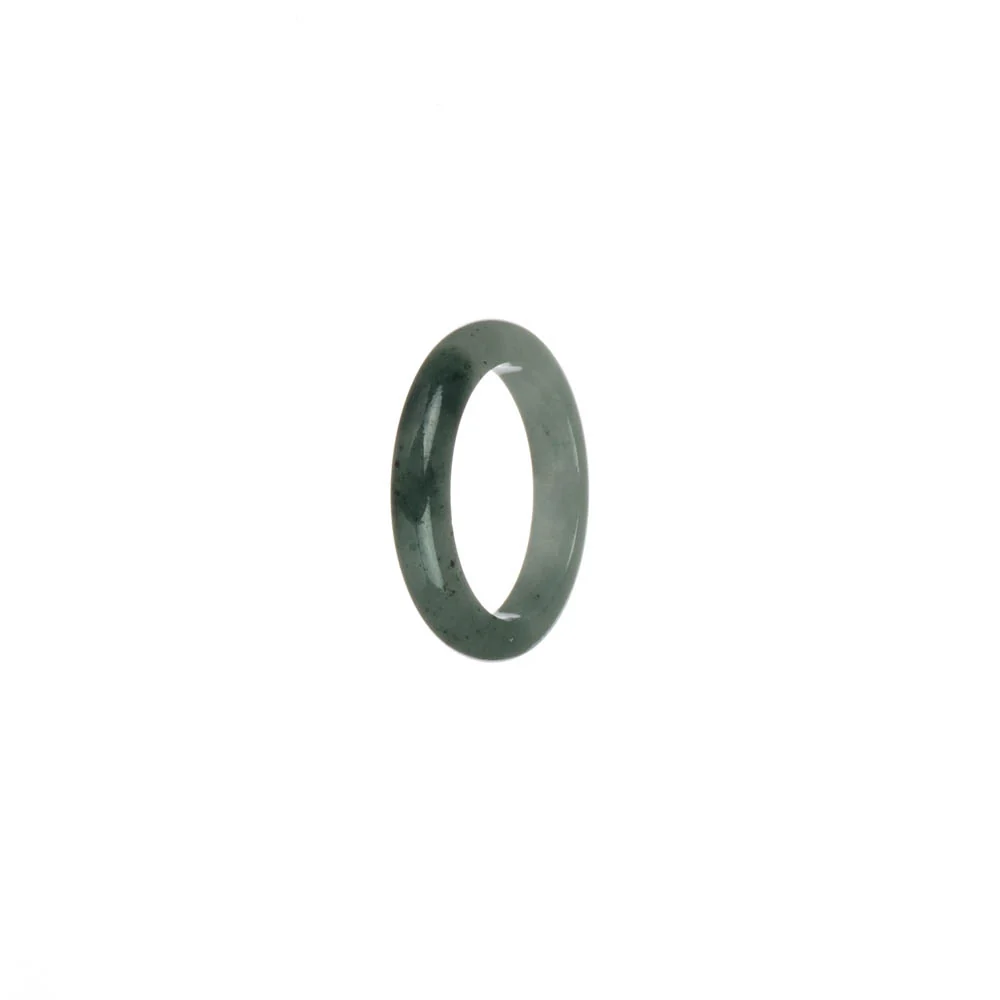 Real Pale Green and Green Burmese Jade Ring - US 6 - Image 3