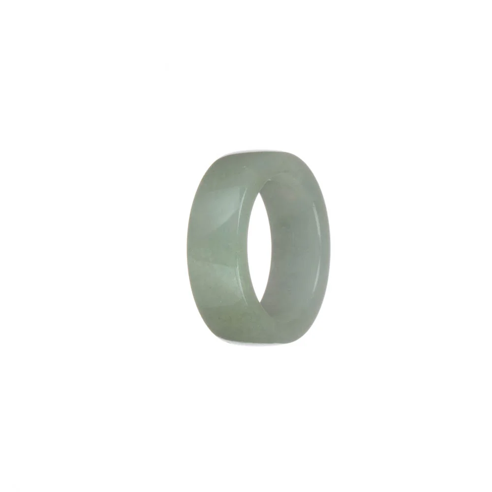 Authentic Pale Green and White Jade Band - US 9 - Image 2