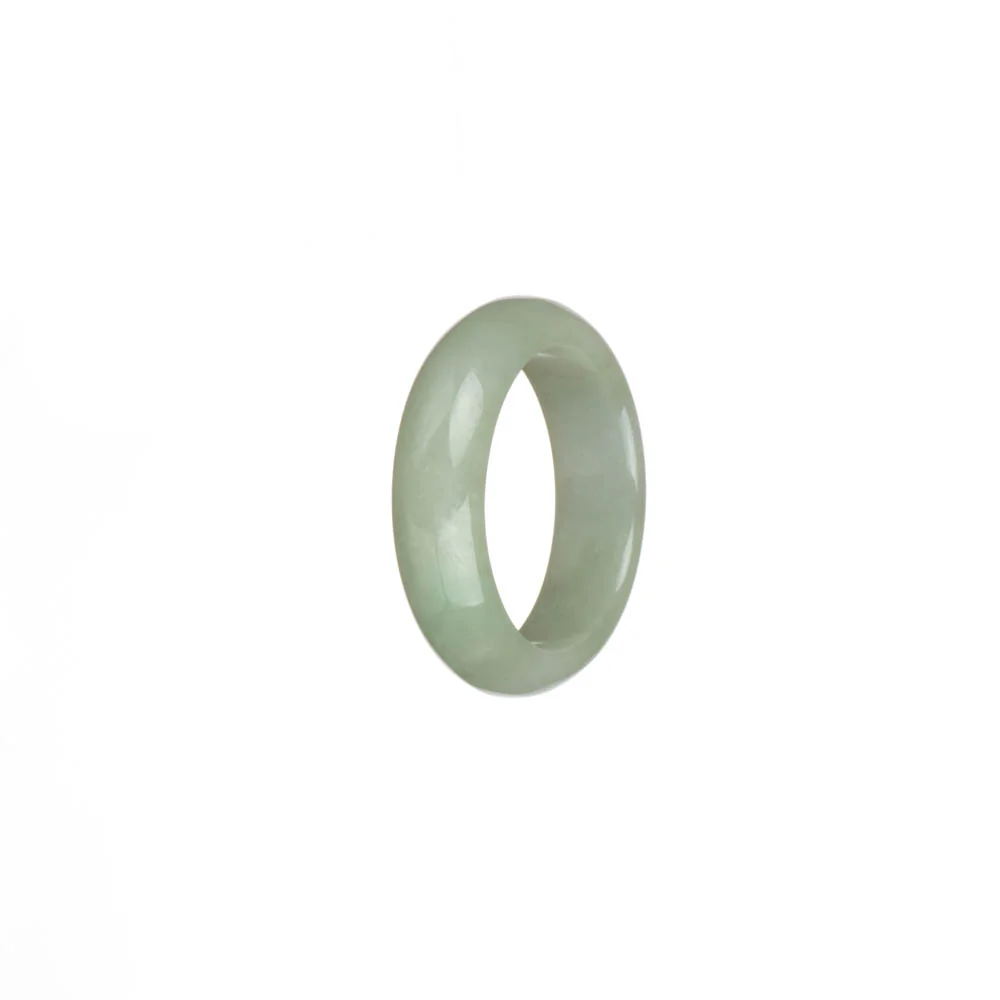 Real Pale Green and White Jade Ring - US 9.75 - Image 3