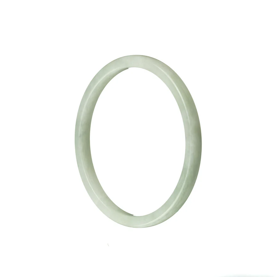 Genuine Grade A Pale Green Jade Bangle - 50mm Thin