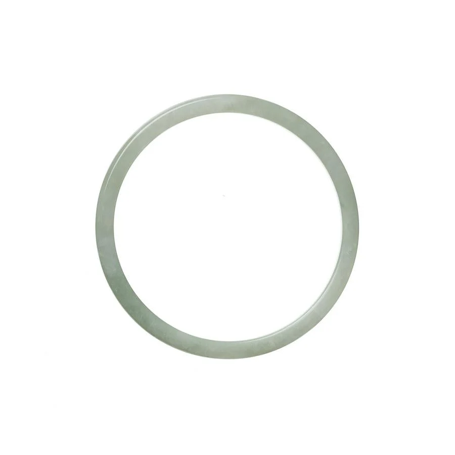 Genuine Grade A Pale Green Jade Bangle - 50mm Thin - Image 2